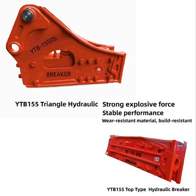 トップタイプ / トライアングル 液圧ブレーカー ハンマー YTB155 155 鉱山用チーゼル